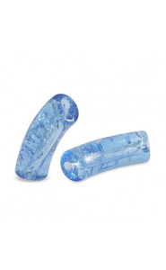 Acrylic Tube bead 34x11mm crackled Carolina blue